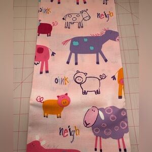 Robert Kaufman Fabric “Cow Says Moo” Farm Animals Cotton Fabric- 1 yard cut